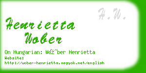 henrietta wober business card